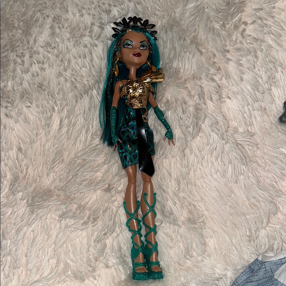 Fashion Doll with Teal and Gold Outfit